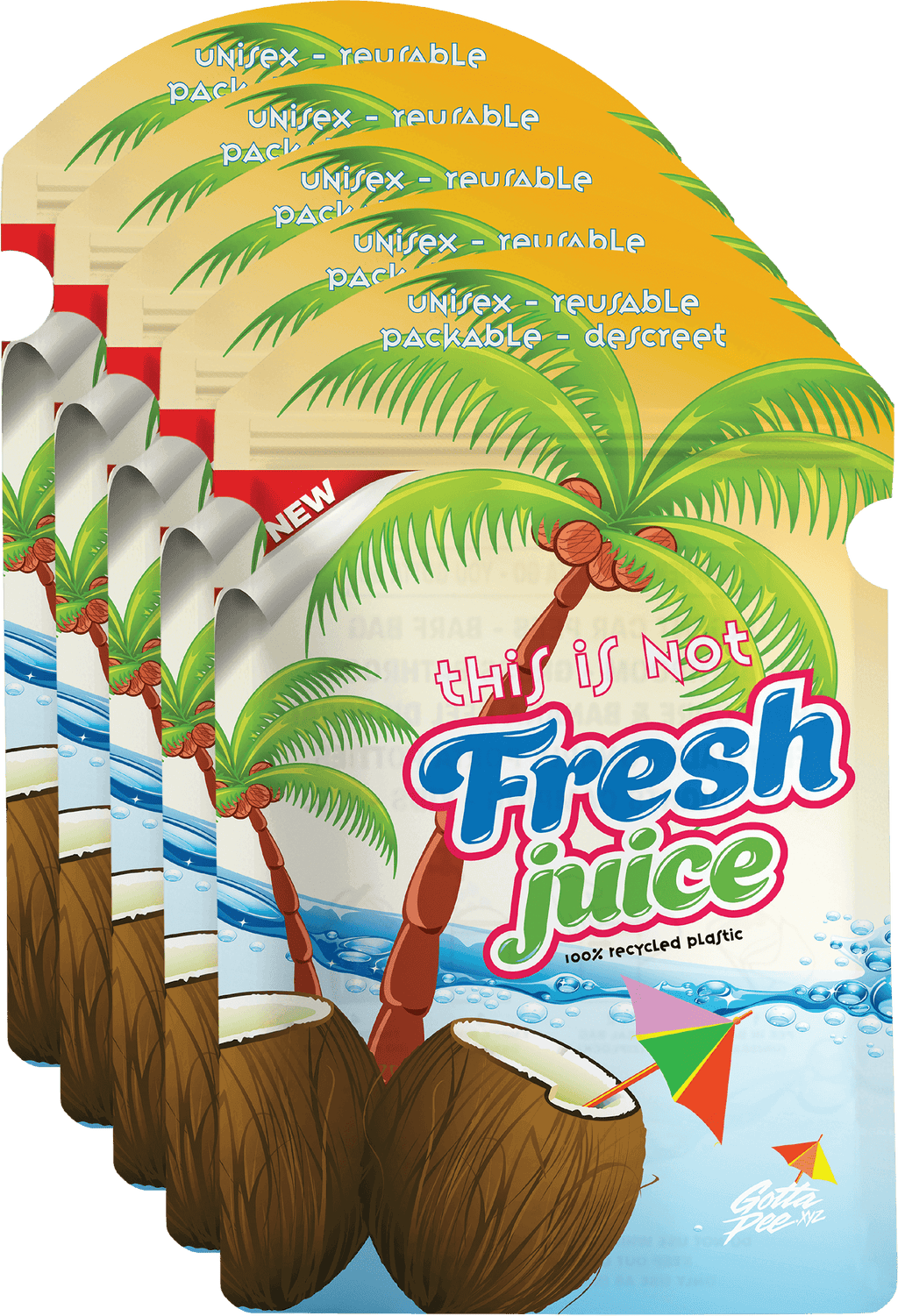 Tropical Pee Bag - 5 Pack