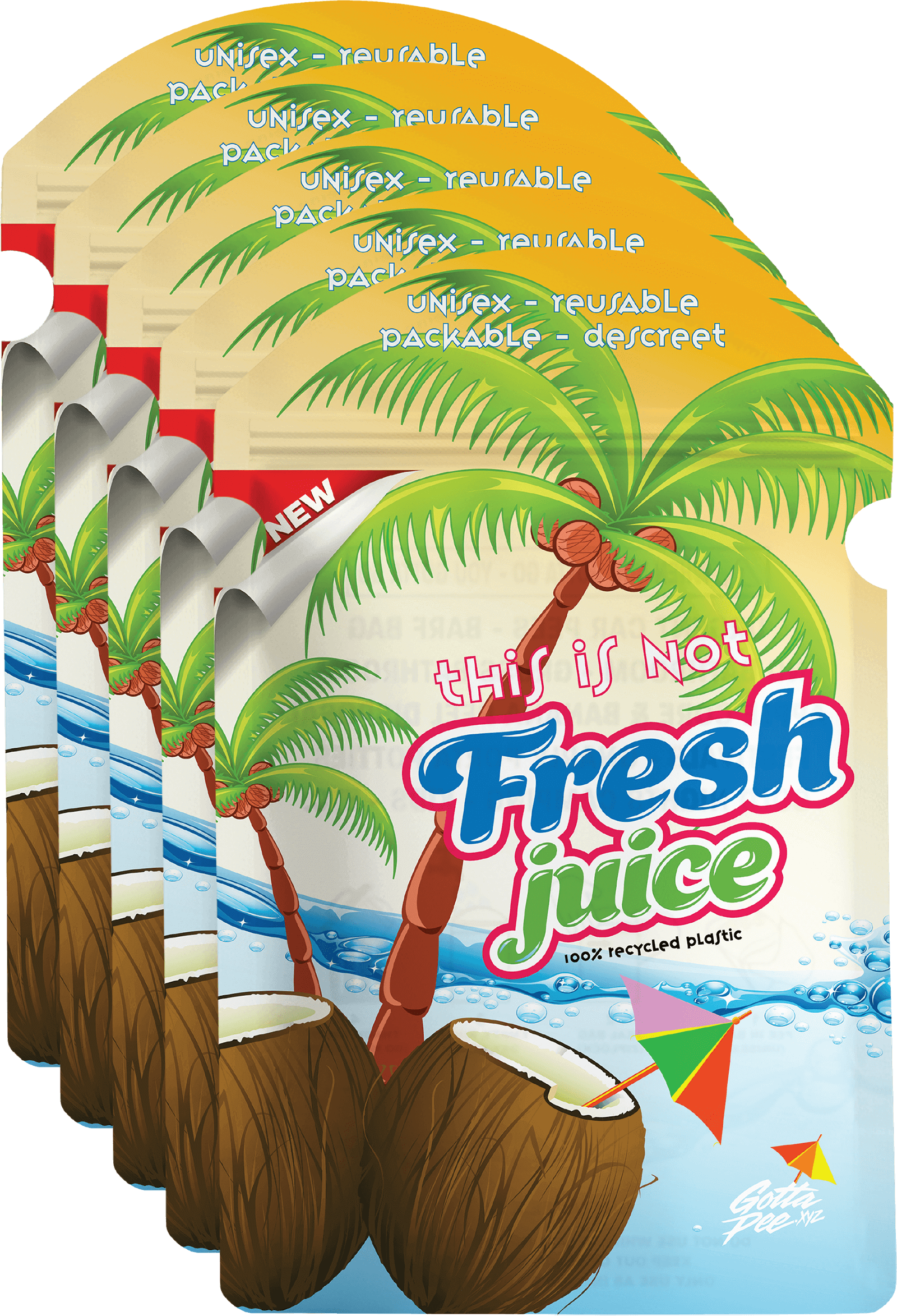 Tropical Pee Bag - 5 Pack