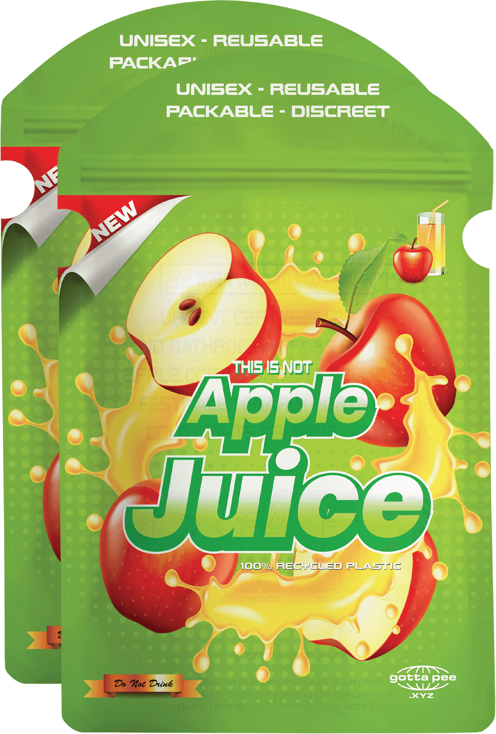 Not Apple Juice Pee Bag - 2 Pack
