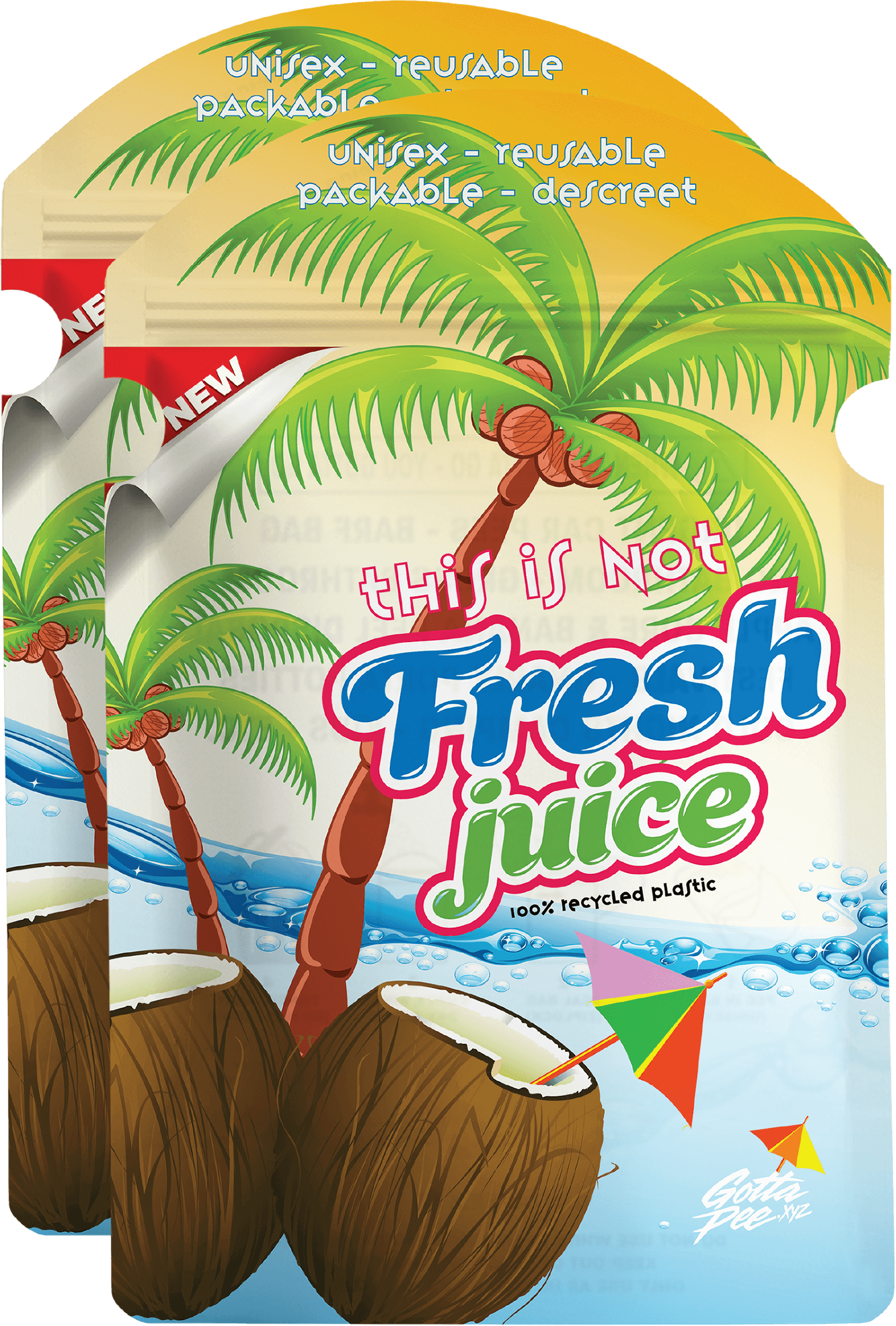 Tropical Pee Bag - 2 Pack