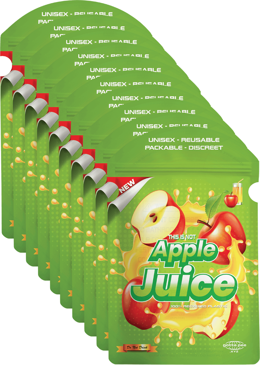 Not Apple Juice Pee Bag - 10 Pack