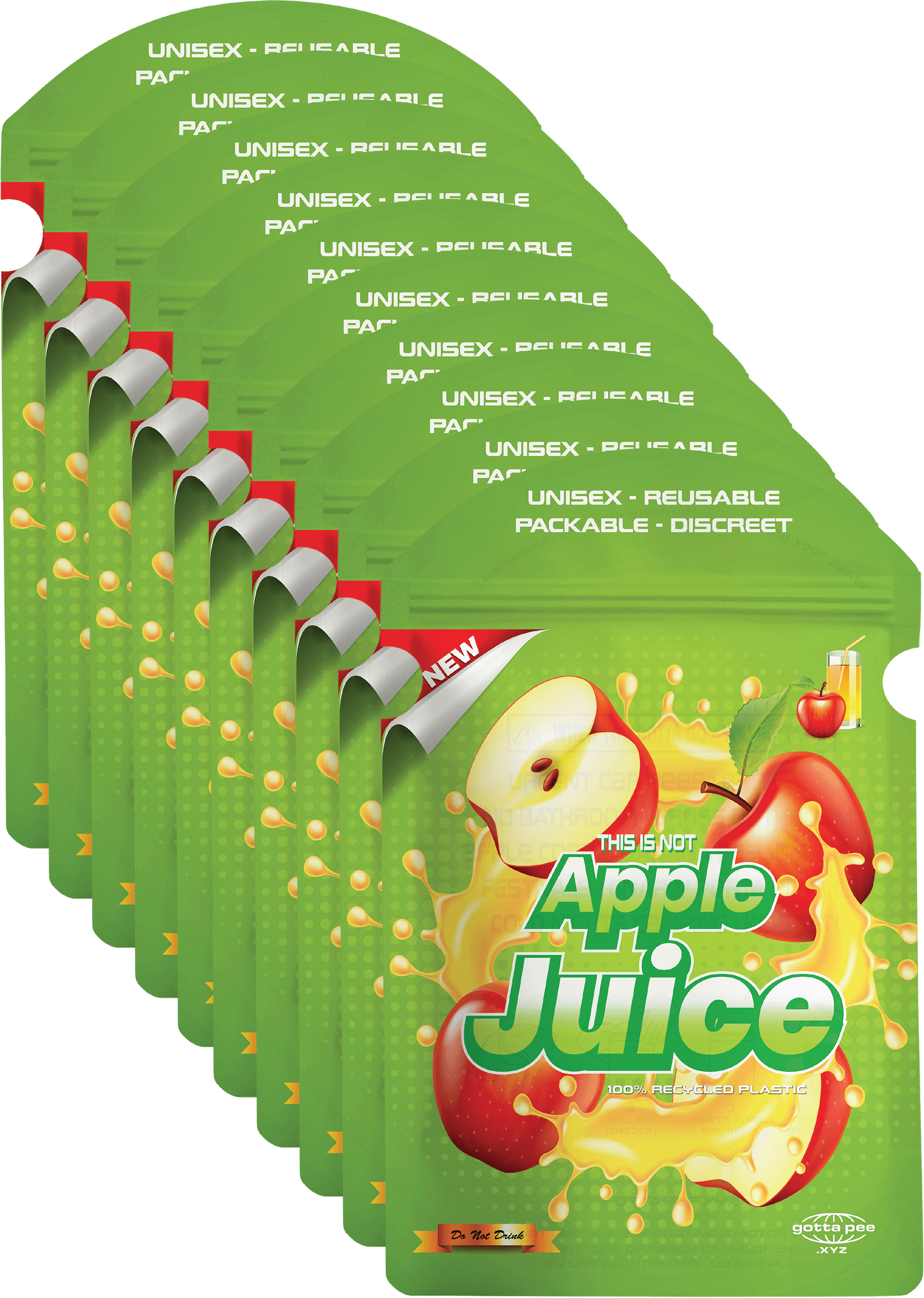 Not Apple Juice Pee Bag - 10 Pack