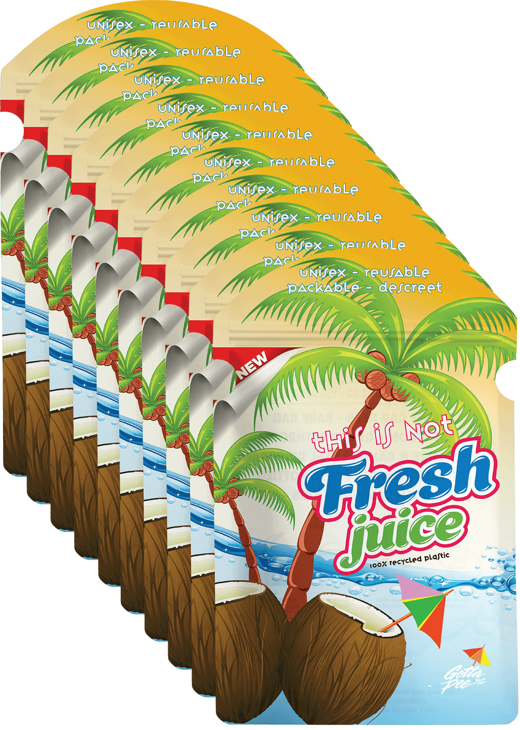 Tropical Pee Bag - 10 Pack