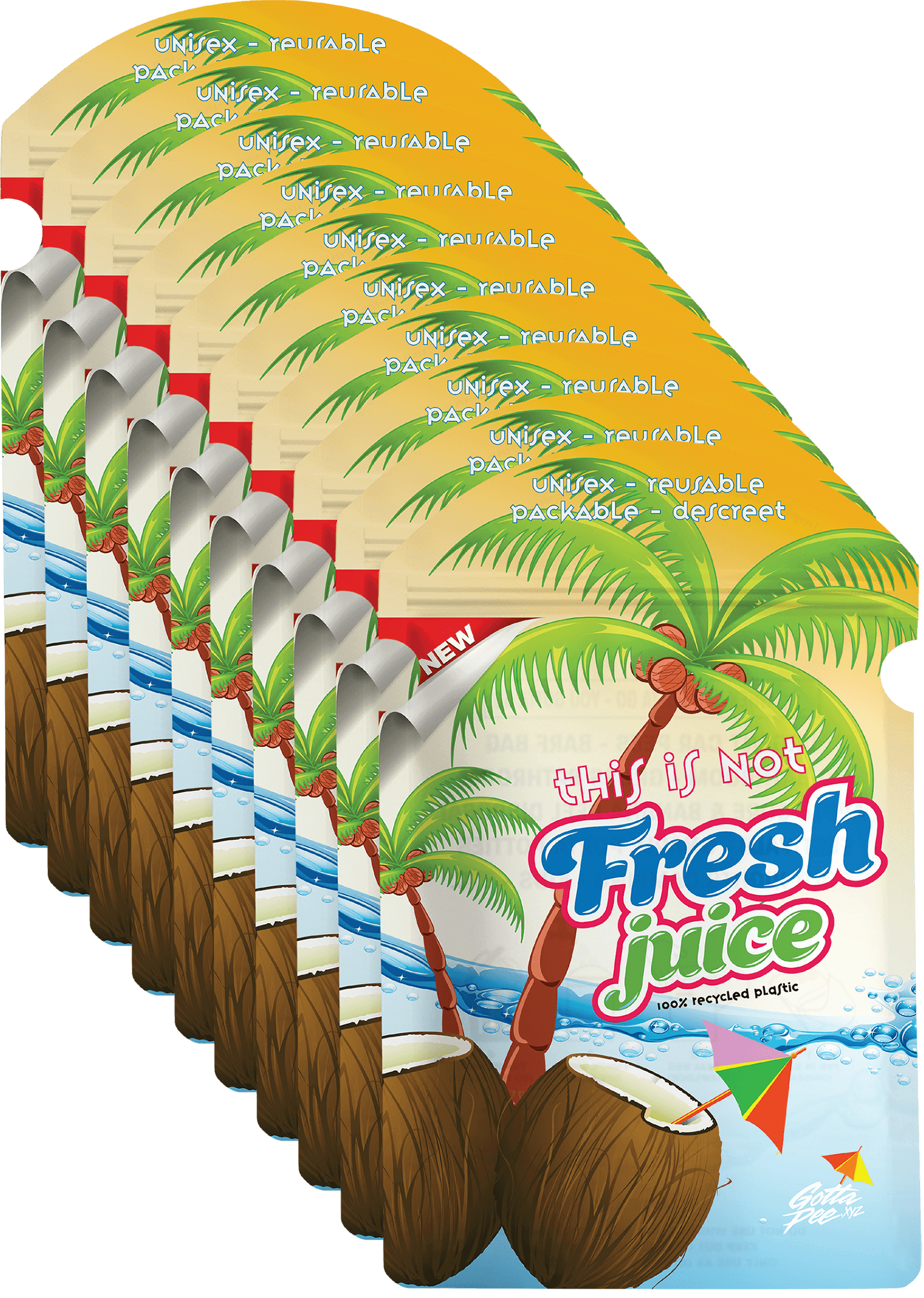 Tropical Pee Bag - 10 Pack