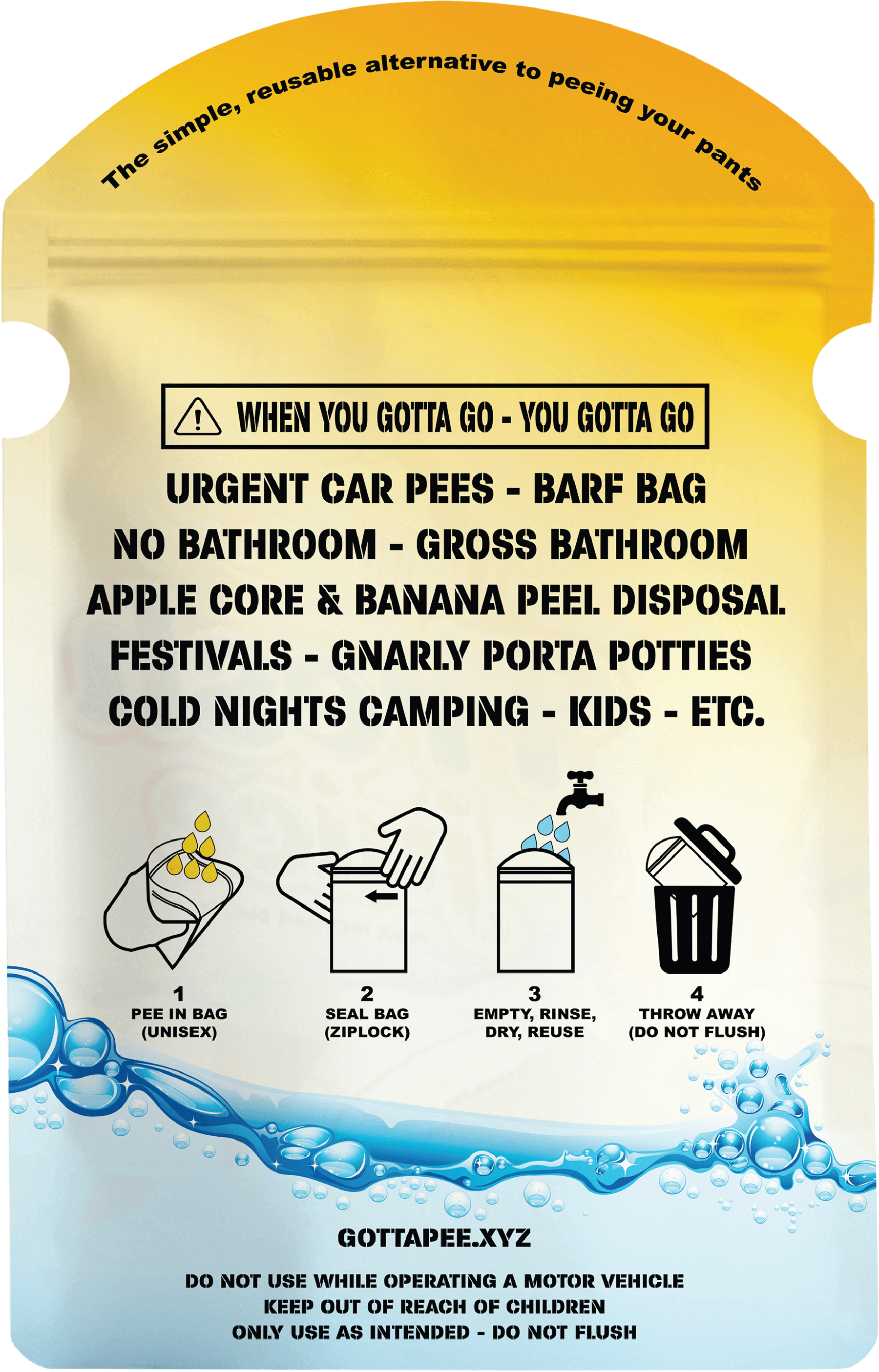 Tropical Pee Bag - 10 Pack