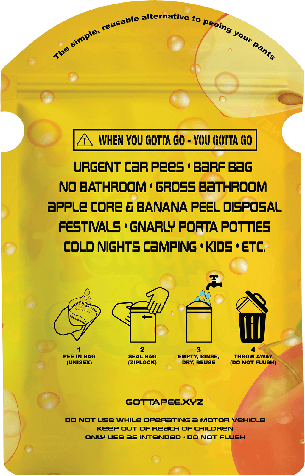 Not Apple Juice Pee Bag - 5 Pack